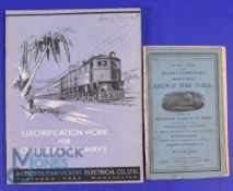 Railway Ephemera (4) to include Manchester District Railway Times Tables - June 1850. Illustration