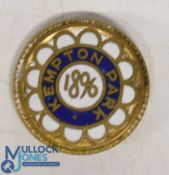 Kempton Park - Racing Members Badge 1896 -Attractive gilt and enamel size 1