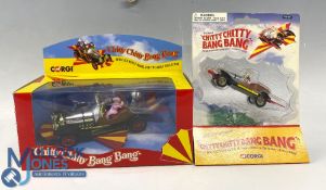 Corgi Toys Chitty Chitty Bang Bang Hornby Hobbies CC03502 together with smaller example TY87801 both