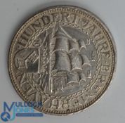 German 5 Reichsmark 1927. 100th Anniversary of Bremerhaven Weimar Republic 25g