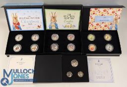The Beatrix Potter Peter Rabbit Coin Sets. Easter set, Christmas set, Seasons set - all silver
