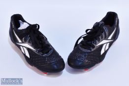 Paul Merson Signed Football Boots, signed for a charity auction Reebok UK 9