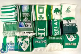 Selection of Rugby Match Scarves (15): Various Ireland Rugby Scarves (some duplication)