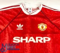 Football Shirt Manchester United FC 1990-1991. Short Home Shirt by Adidas size 40-44