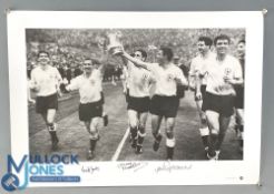 Signed black and white Print Cup Kings Series Limited 167/500 FA Cup Final Wembley 1962 Tottenham