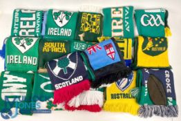 Selection of Rugby Match Scarves (17): Various Ireland Rugby matches to include v Scotland 2010,