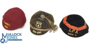 Sporting & Football Caps To include 1902 L&DFL 1906-7 LFA, 1918-1919 Star in Shield with tassels (
