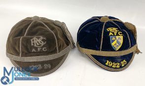 Football Cap Borough Road AFC 2 Caps one for 1922-1923 and 1923-1924 both with gold braid and