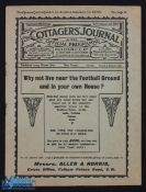 1913/1914 Fulham v Stockport County football programme Div. 2, 7 February; generally good