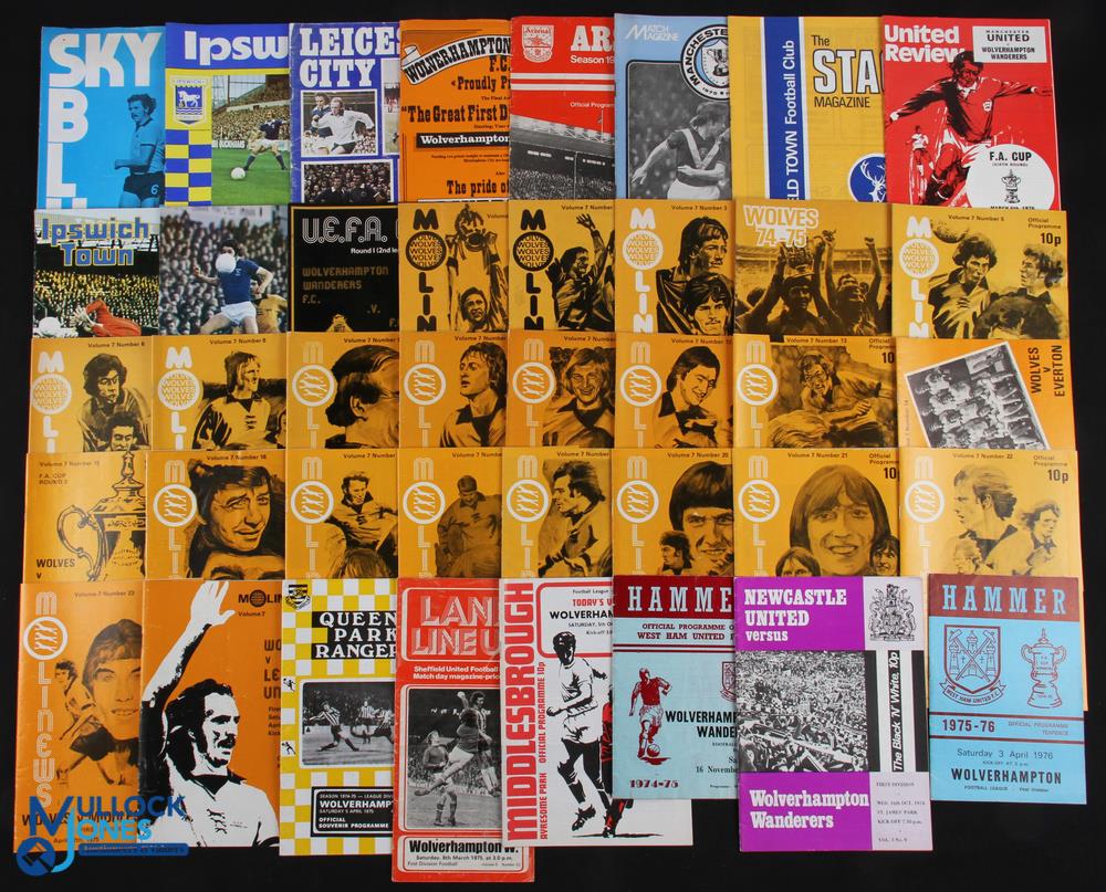 Collection of Wolverhampton Wanderers match programmes 1973/74 homes including WBA (friendly), OS - Image 2 of 2