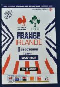 2020 France v Ireland Rugby Programme: Again, harder to find as France sometimes printed only a