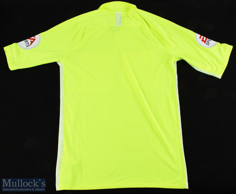 Match Officials Nike Dri-Fit Yellow Shirt with EA Sports patches to sleeves, size Medium - Image 2 of 2