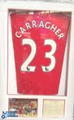 Jamie Carragher signed Liverpool home replica football shirt in red, signed to the reverse,