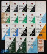 1950s/60s England Homes Rugby Programmes (18): All magazine-style, v Scotland 1957, '59 (damp), '