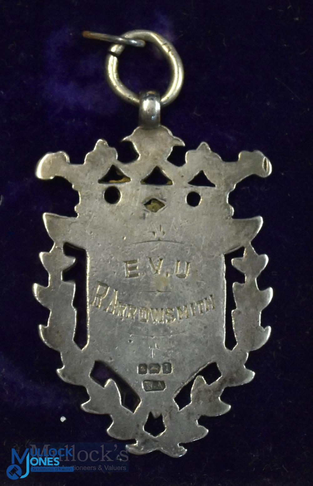 Football medal: 1908 Silver/enamel Manchester Amateur football league award, to the obverse the - Image 2 of 2