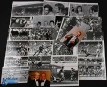 Photographs: Liverpool b&w press photographs generally match action, 1971 players in bath post-match