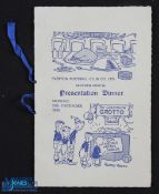 1955 Everton Presentation Dinner Menu 12 December 1955 held at the 