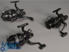Daiwa Regal Z 4050 BR fixed spool reel, good bail, rear tensioner, runs well. Abu Cardinal 105 FR