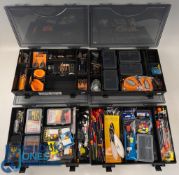 Coarse Carp Fishing Accessories, used and unused items all in plastic tackle boxes: K Karp TF