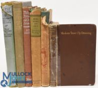 Six period Fishing Books - Modern Trout Fly Dressing 1932 Roger Woolley, Spinning For Duffers and