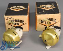 ABU Garcia Abumatic closed face reels (2) features a 35 model in gold finish, twin handle with