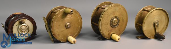 4x Scottish antique reels - to incl W Garden maker Aberdeen 4