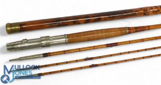 H L Leonard Maker, for William Mills & Sons, New York, 11' 3-piece split cane bamboo fly rod with