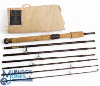 A scarce Hardy Alnwick Graphite Smuggler Deluxe spinning rod, 8ft 3