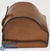 Hardy block leather 'D' reel case for 4