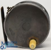 Hardy brass faced Perfect salmon fly reel, 4 ¼