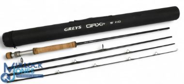 Greys Alnwick GRXi + carbon carp/pike fly rod, 9ft 4pc, line 10#, alloy double uplocking reel set