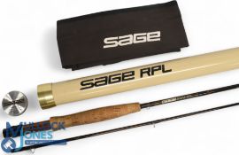 Sage USA Graphite III 490 RPL carbon trout fly rod 2 3/4 oz, 9ft 2c line 4#, alloy uplocking reel