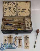 2x Zephyr rolled paper floats numbers 5R and 6R, a Patent 4373 alloy and cork sliding body float,