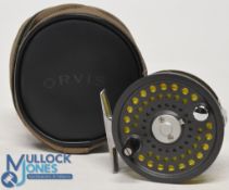 Orvis Battenkill 5/6 alloy trout fly reel, made in England, rear drag adjuster, U shaped line guide,