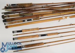 Falcon of Redditch The Kestrel 9' 2 piece split cane trout fly rod, burgundy close whipped, bronze