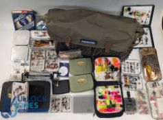 Hardwear Fishing Tackle Bag, with synthetic leather trim, waterproof lining, and a good collection