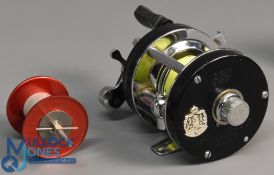 Abu Ambassadeur 5000C multiplier, reel seat No 740302, counter balanced handle, spindle tensioner