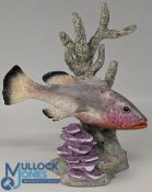 Royal Worcester Figurine, Redhind RW3572 and painted porcelain; modelled as a colourful fish among