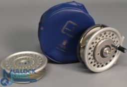 Hardy Bros Marquis #7 multiplier alloy fly reel and spare spool (2) smooth alloy foot, quick release