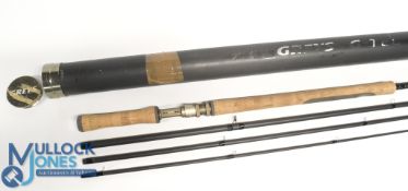 Greys G-Tec 14' 4 piece carbon salmon fly rod, #9, cork/Duplon handle, machine cut twin screw down