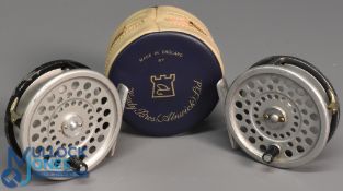 2x Hardy Marquis Reels - Hardy Bros Marquis Disc #6 alloy fly reel with smooth alloy foot, quick