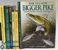 Six Fishing Books - all Hardback - How To Catch Bigger Pike from Rivers, Lochs and Lakes 1997 Paul