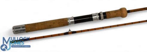 A fine St Leonard Reg split cane mini-spin spinning rod 6ft 2pc line 7lb#, 12