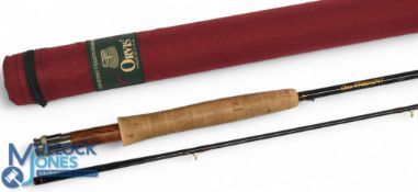 Orvis USA Trident carbon trout fly rod 9ft 2pc line 5#, WT 3 1/4oz, uplocking alloy reel seat with