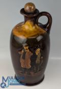 Royal Doulton Kingsware Gillie and the Fisherman jug and stopper, BL Scotch Whisky, some crazing, 23