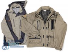 2x Waterproof Fishing Jackets by TF Gear, multi pockets in good clean condition, both size XXL (2)