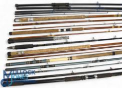 Collection of Vintage Rods (7) incl Shakespeare Match 12 3pc hollow glass rod, 3x fibre glass