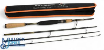 Savage Road Runner XLNT carbon rod 7ft 4pc, 10-40g cork/composite grips, down locking reel seat,