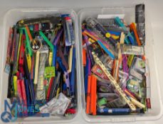 Huge Collection of Plastic Pole Line Winders, Line and other fishing tackle accessories (2 boxes)