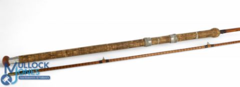 B James & Sons Ealing London, Richard Walker Mk IV Avon split cane rod 1955, 10ft 2pc, 25